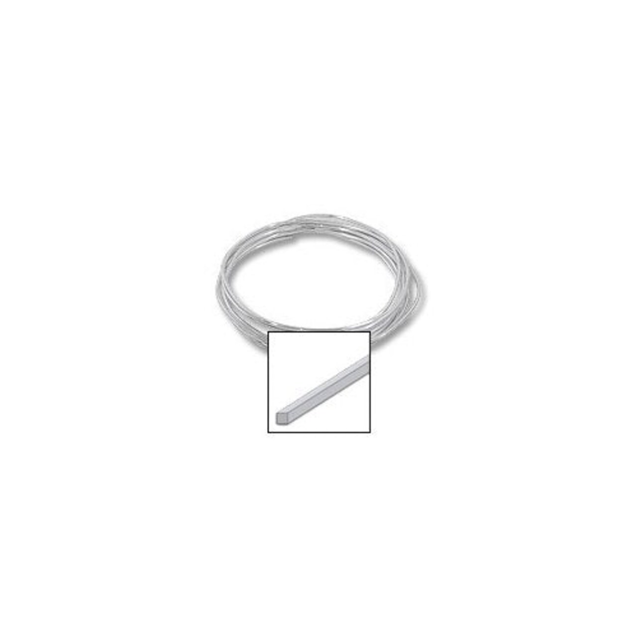 JewelrySupply Sterling Silver Square Wire 22 Gauge Half-Hard (Sold by The  Foot)